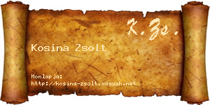 Kosina Zsolt névjegykártya